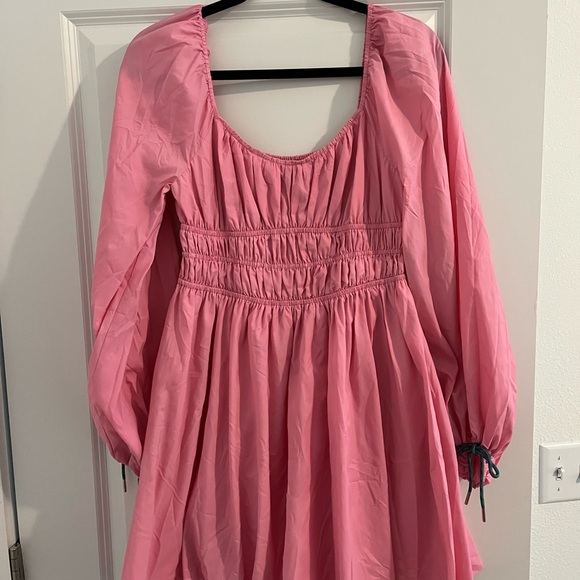 STAUD Pink Long Sleeve Dress - Picture 4 of 6